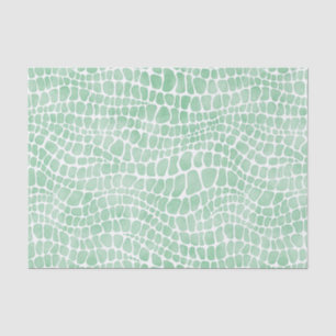 Papier Mousseline Aquarelle verte Peau de crocodile