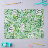 Papier Mousseline Aquarelle verte TROPICALE d'ananas de SITCH (Artisanat)