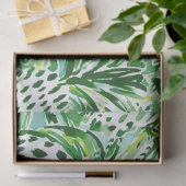 Papier Mousseline Aquarelle verte TROPICALE d'ananas de SITCH (Cadeau)