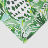 Papier Mousseline Aquarelle verte TROPICALE d'ananas de SITCH (Détail)