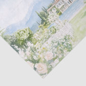 Papier Mousseline Aquarelle Villa Italie Lac de Côme (Détail)