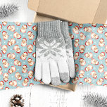 Papier Mousseline Aquarelle Vintage bleue Noël du Père Noël<br><div class="desc">Enveloppez vos cadeaux dans un charme festif avec ce papier de tissu de Noël couleur vintage bleue. Doté d'un motif répétitif d'illustrations Père Noël classiques, ce papier tissulaire ajoute une touche nostalgique à votre emballage de vacances. L'aquarelle et l'arrière - plan de vacances donnent un look rétro mais sophistiqué, faisant...</div>