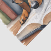 Papier Mousseline Aquarelle Vintage Dachshund Dog (Détail)