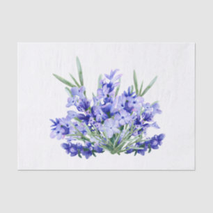 Papier Mousseline Aquarelle vintage de fleurs violettes