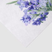 Papier Mousseline Aquarelle vintage de fleurs violettes (Détail)