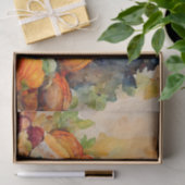 Papier Mousseline Aquarelle vintage Thanksgiving Citrouille Turquie (Cadeau)