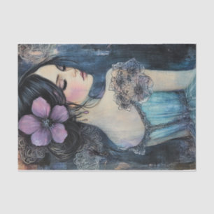 Papier Mousseline Aquarelle Violet Dreams
