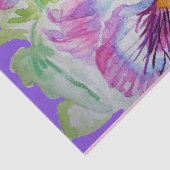 Papier Mousseline Aquarelle violette Panseuse Jolie Fleur Florale (Détail)