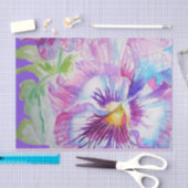 Papier Mousseline Aquarelle violette Panseuse Jolie Fleur Florale (Artisanat)