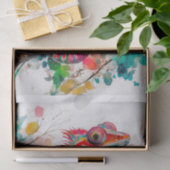 Papier Mousseline Aquarelle vive Chameleon - Rainbow Jungle Art (Cadeau)