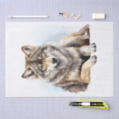 Papier Mousseline Aquarelle Wolf (Artisanat)