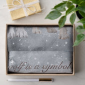 Papier Mousseline Aquarelle Wolf (Cadeau)