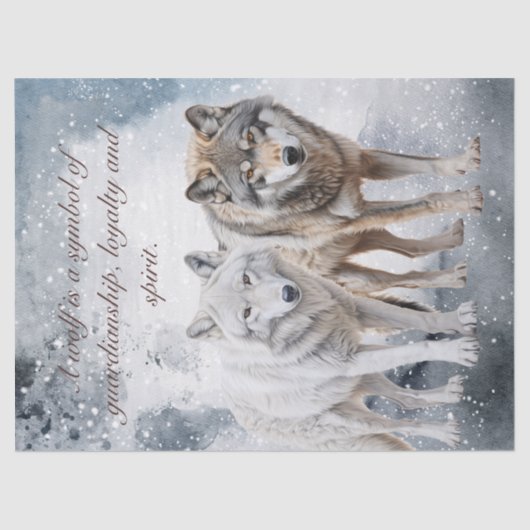 Papier Mousseline Aquarelle Wolf (Recto)