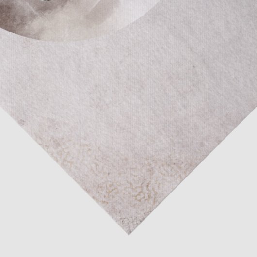 Papier Mousseline Aquarelle Wolf Automne automne (Détail)