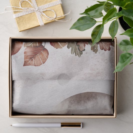 Papier Mousseline Aquarelle Wolf Automne automne (Cadeau)