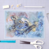 Papier Mousseline Aquarelle Wolf Grey Hunter (Artisanat)