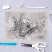 Papier Mousseline Aquarelle Wolf Grey Hunter (Artisanat)