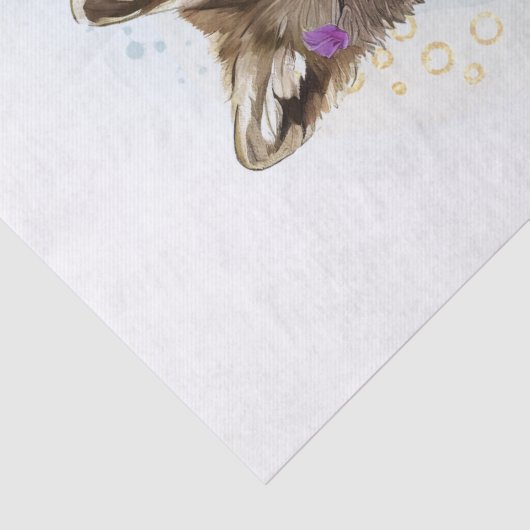 Papier Mousseline Aquarelle Wolf Pup (Détail)