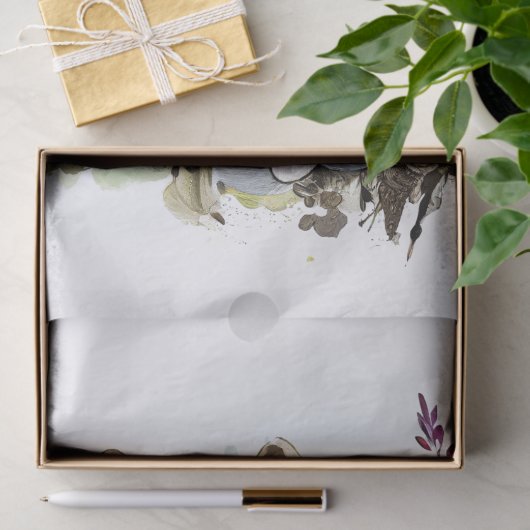 Papier Mousseline Aquarelle Wolf Pup (Cadeau)