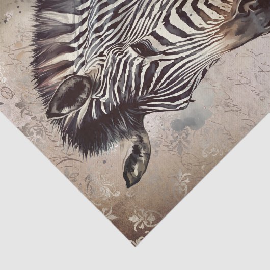 Papier Mousseline Aquarelle Zebra (Détail)