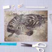 Papier Mousseline Aquarelle Zebra (Artisanat)