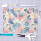 Papier Mousseline Aquarelles bleu rose (Artisanat)