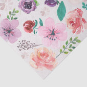 Papier Mousseline Aquarelles colorées modernes Fleurs Motif (Détail)