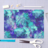 Papier Mousseline aquarelles d'imaginaire bleu : (Artisanat)