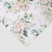 Papier Mousseline Aquarelles rose pastel motif rose (Détail)