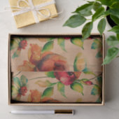 Papier Mousseline Aquarelles Roses rouges sur bois (Cadeau)