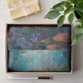 Papier Mousseline Aquarium Imaginaire tropical, rêve sous-marin (Cadeau)