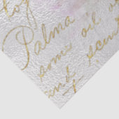 Papier Mousseline ** AR23 Ancienne écriture manuscrite florale Décou (Détail)