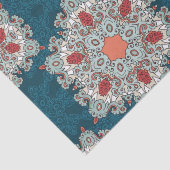 Papier Mousseline Arabe Boho Elegant Géométrique Marocain Retro Turq (Détail)