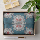 Papier Mousseline Arabe Boho Elegant Géométrique Marocain Retro Turq (Cadeau)