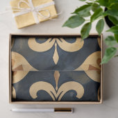 Papier Mousseline Arabesque Ornamental Motif or et tons foncés (Cadeau)