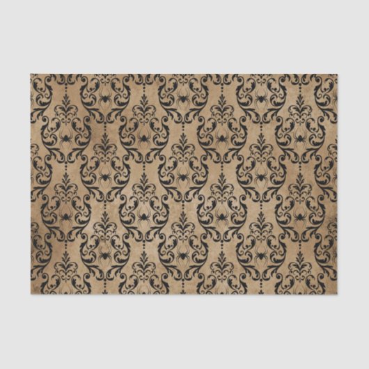 Papier Mousseline Araignée gothique vintage Grunge et Web (Recto)