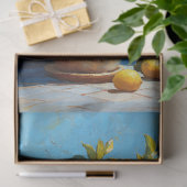 Papier Mousseline Arbre de citron en pot d'argile avec fleurs (Cadeau)