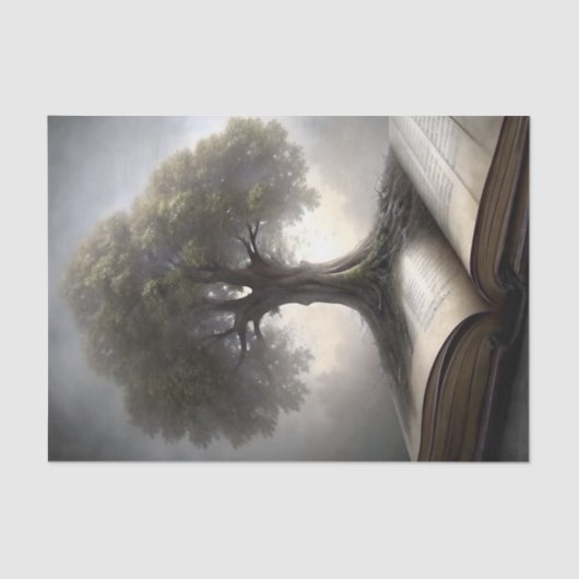 Papier Mousseline Arbre de la page de découpage du livre de connaiss (Recto)