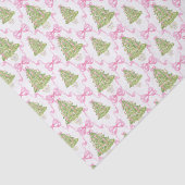 Papier Mousseline Arbre de Noël Aquarelle rose (Détail)