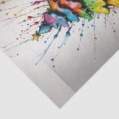 Papier Mousseline Arbre de Noël Arbre arc-en-ciel - Papier de découp (Détail)