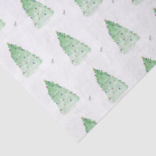 Papier Mousseline Arbre de Noël avec lumières (Détail)