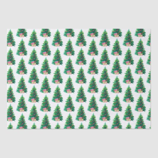 Papier Mousseline Arbre de Noël avec présentoirs (Recto)