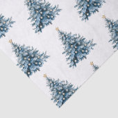 Papier Mousseline Arbre de Noël bleu hiver Gold Star (Détail)