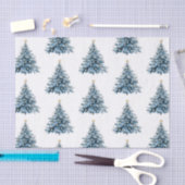 Papier Mousseline Arbre de Noël bleu hiver Gold Star (Artisanat)