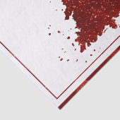 Papier Mousseline Arbre de Noël classique | Festive Rich Crimson Rou (Détail)