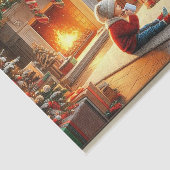 Papier Mousseline Arbre de Noël cosy avec un papier Tissu mignon pou (Détail)