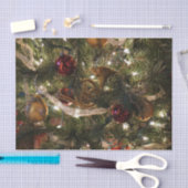 Papier Mousseline Arbre de Noël décoré (Artisanat)