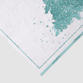 Papier Mousseline Arbre de Noël élégant | Luxe Aqua Mint Splatter (Détail)