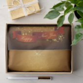 Papier Mousseline Arbre de Noël en or brillant (Cadeau)