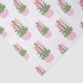 Papier Mousseline Arbre de Noël en pot rose (Détail)